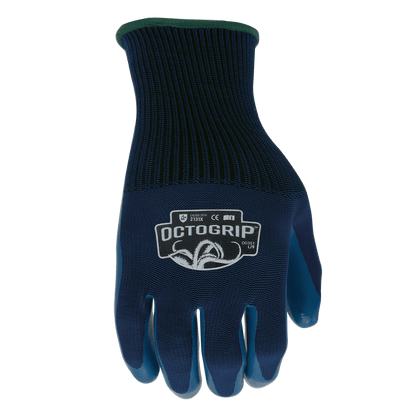 Octogrip OG351 Heavy Duty Latex Coated Palm Work Glove Blue XL