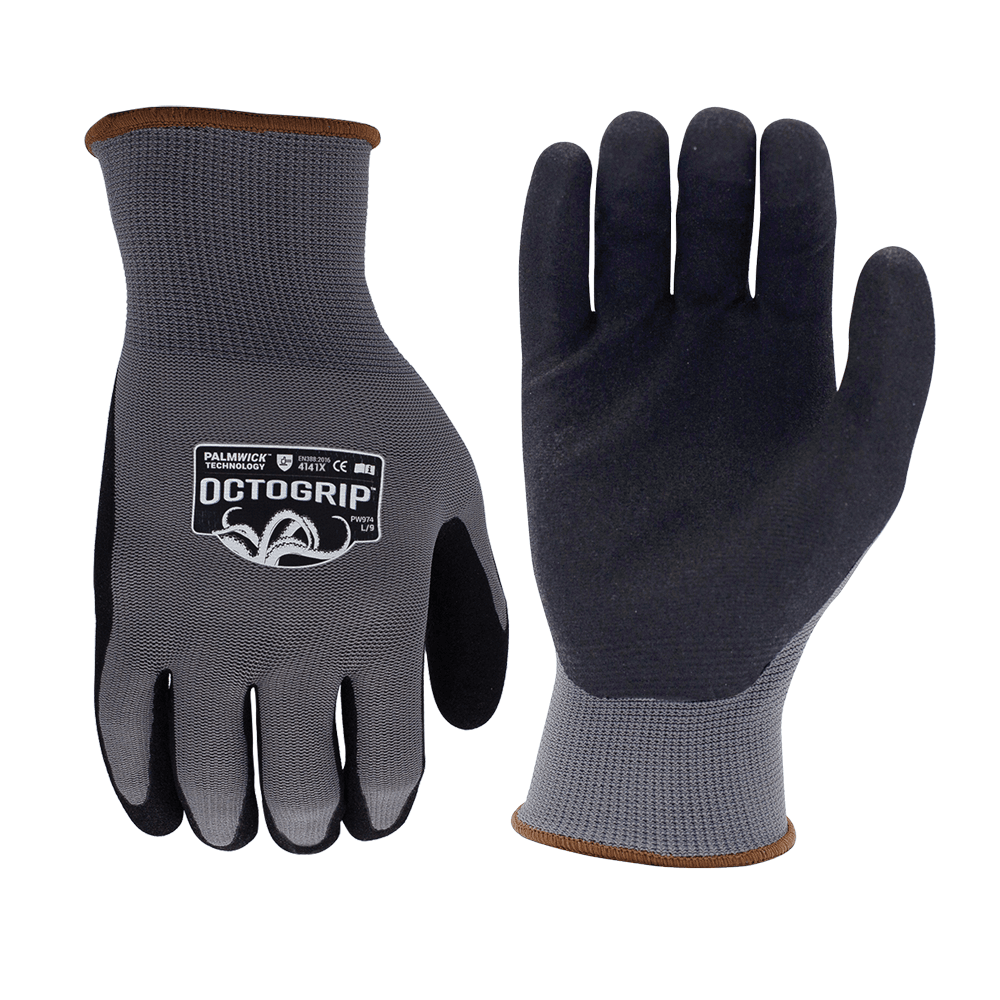 Octogrip PW974 Breathable Dexterous Nitrile Coated Palm Work Glove