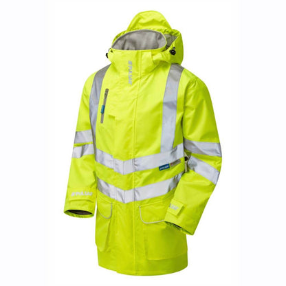 PULSAR P421 Hi-Vis Yellow Mesh Lined Waterproof Breathable Storm Coat