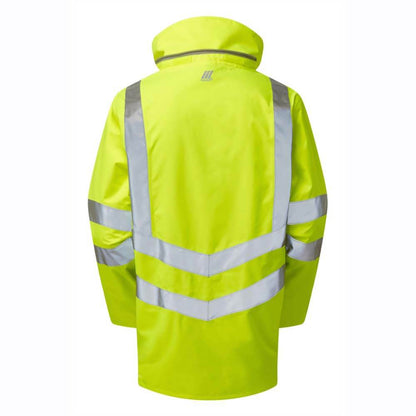 PULSAR P421 Hi-Vis Yellow Mesh Lined Waterproof Breathable Storm Coat