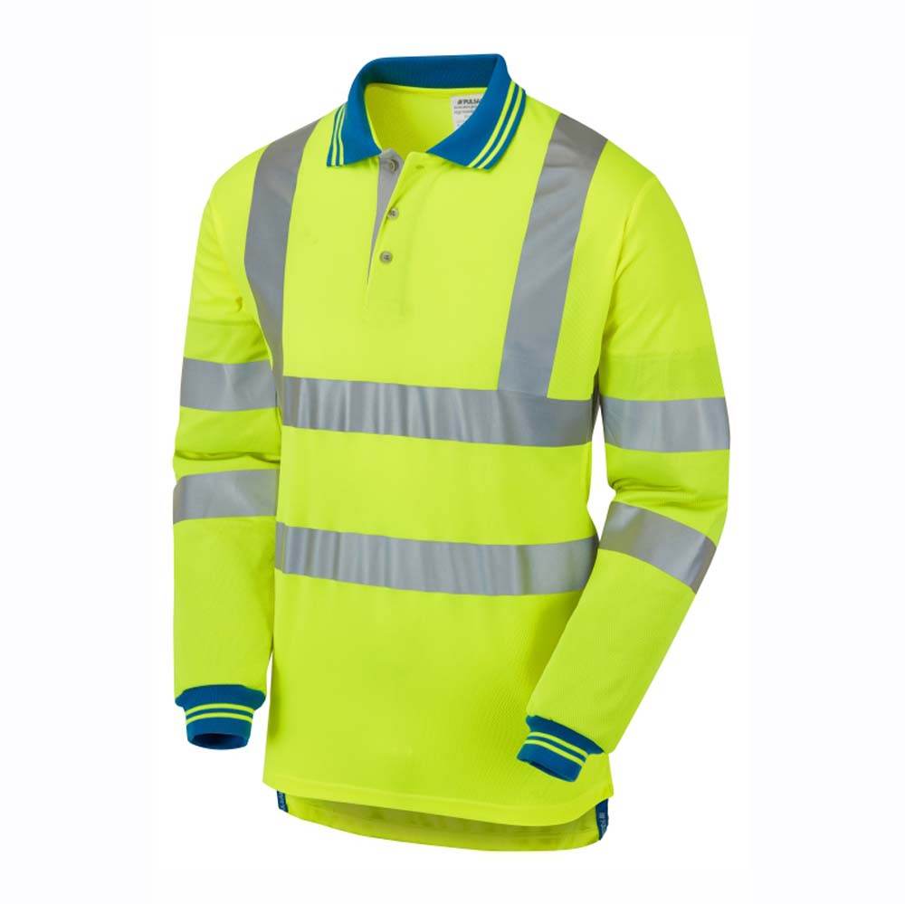 PULSAR P458 Hi-Vis Yellow Cut Resistant Sleeve Polo Shirt