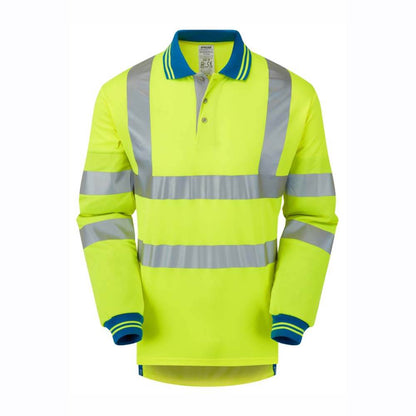 PULSAR P458 Hi-Vis Yellow Cut Resistant Sleeve Polo Shirt