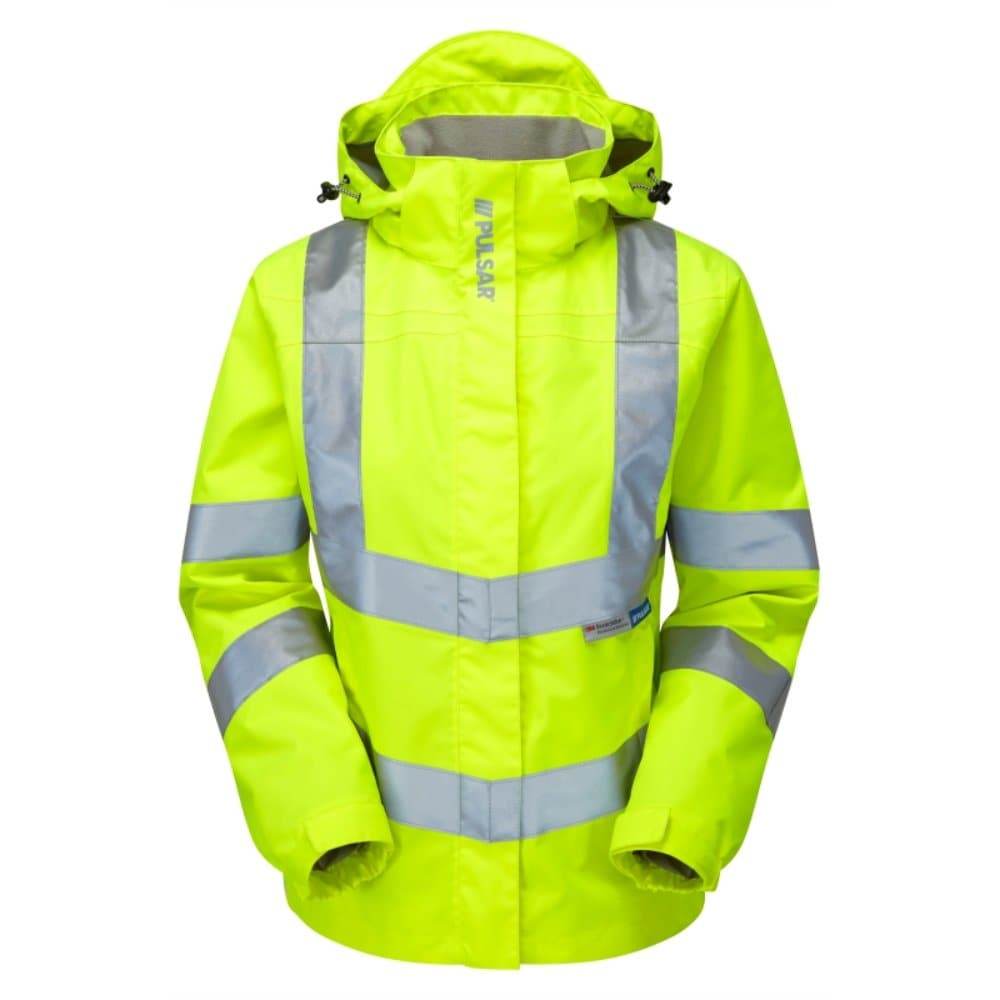 PULSAR P704 Ladies Hi-Vis Yellow Storm Coat