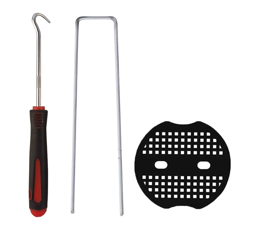 Weed Control Membrane Pegs Buffer Washer, 6"/150mm, Red