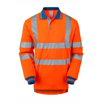 PULSAR PR470-CRS Hi-Vis Orange Cut Resistant Sleeve Polo Shirt