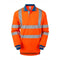 PULSAR PR470-CRS Hi-Vis Orange Cut Resistant Sleeve Polo Shirt