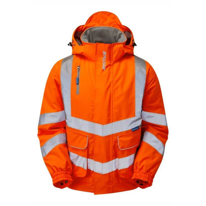 PULSAR PR496 Hi-Vis Orange Padded Bomber Jacket