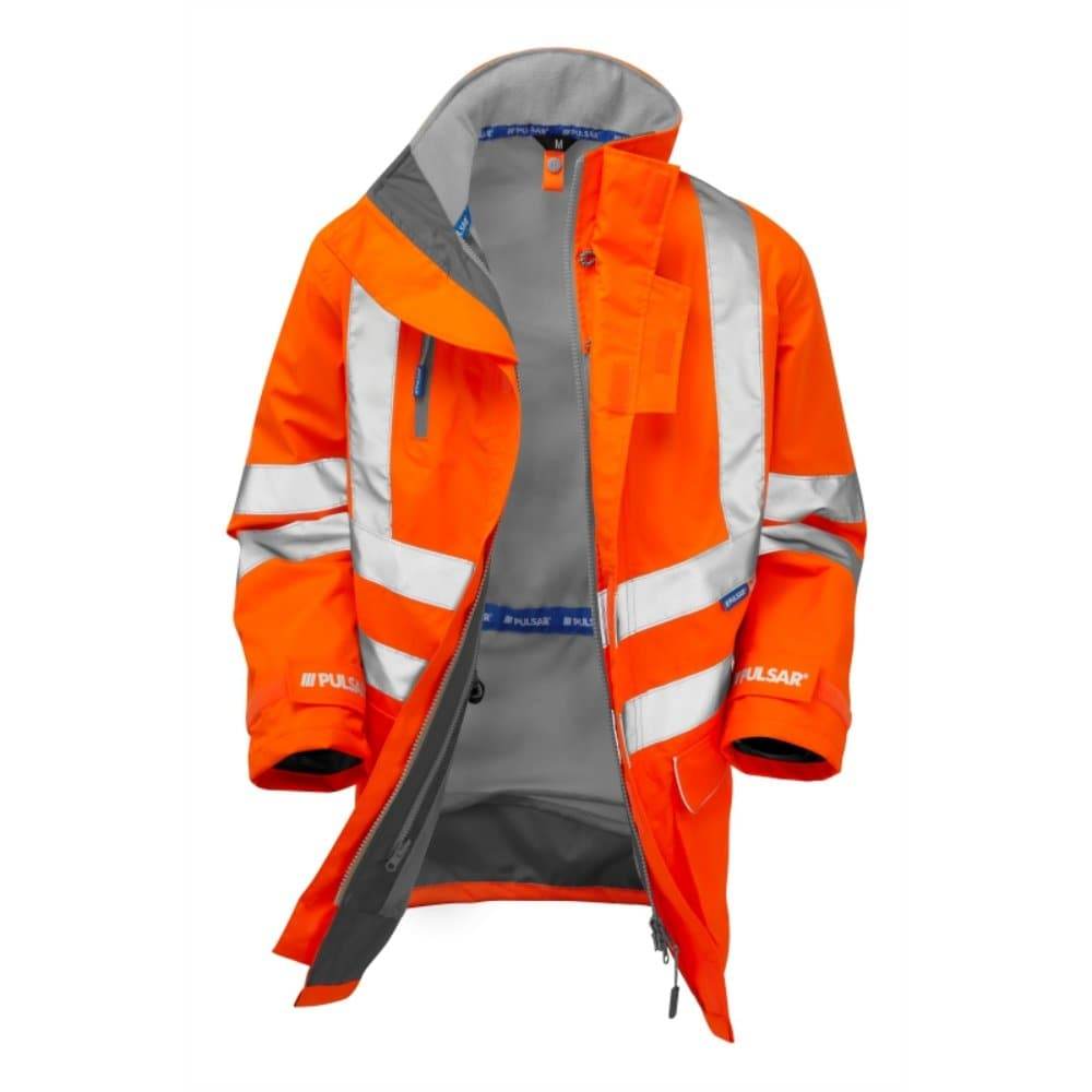 PULSAR PR499 Hi-Vis Orange Mesh Lined Storm Coat