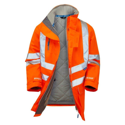 PULSAR PR502 Hi-Vis Orange Padded Storm Coat