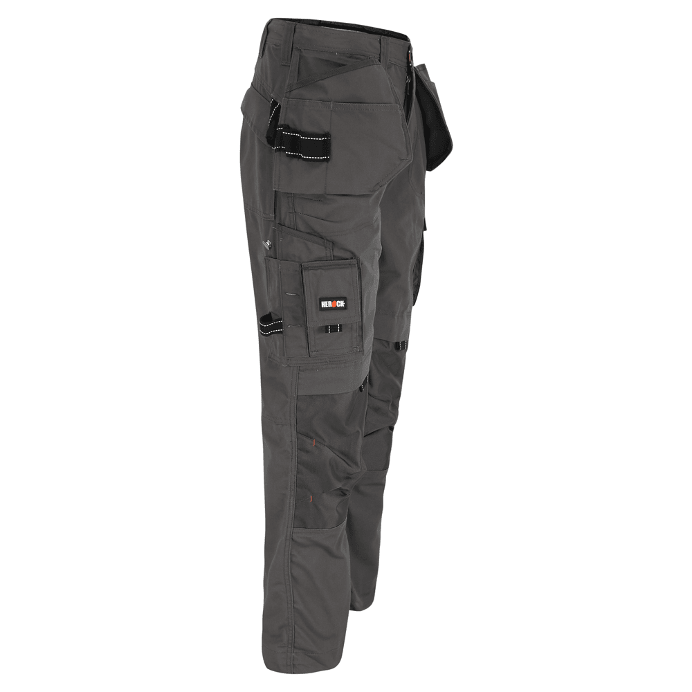 Herock Dagan Short Leg Water-Repellent Holster Pocket Kneepad Trousers Grey / 40" Waist, 28" Leg