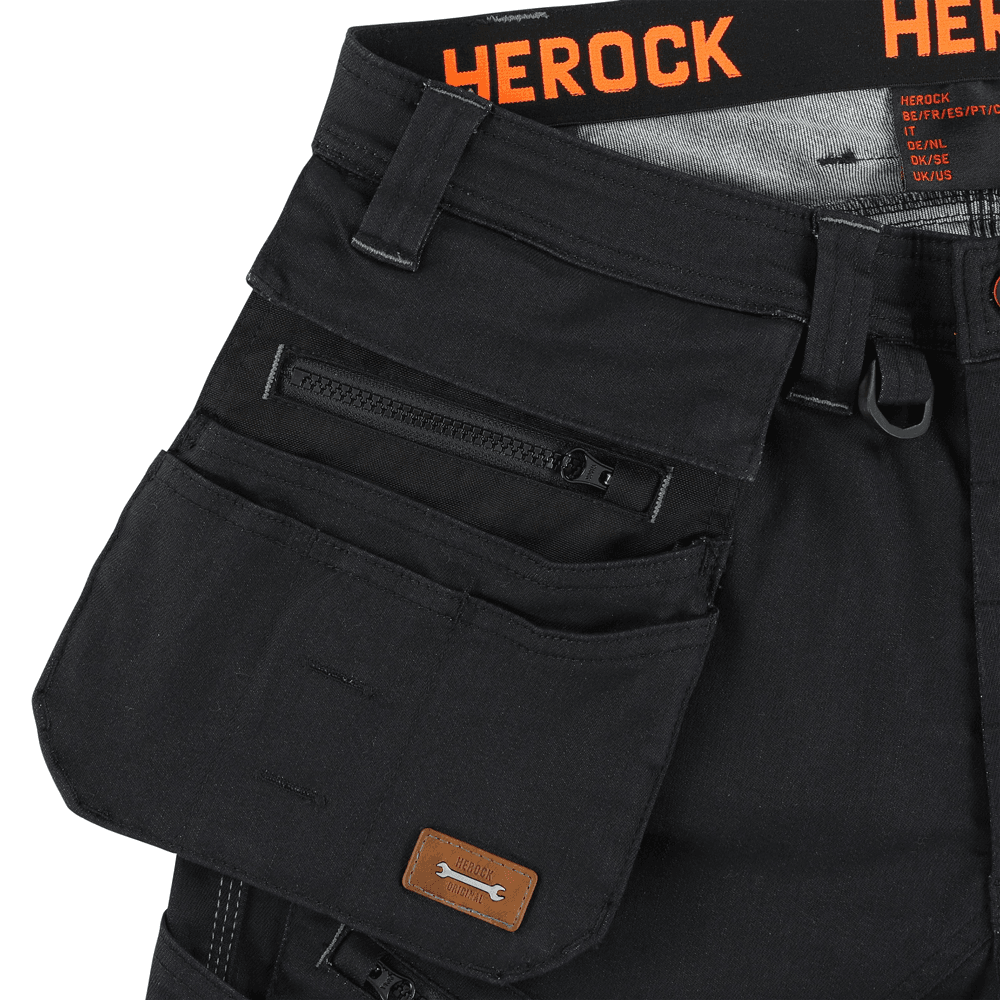 Herock Linx Short Leg Slim Fit Stretch Kneepad Detachable Holster Pocket Jeans Trouser