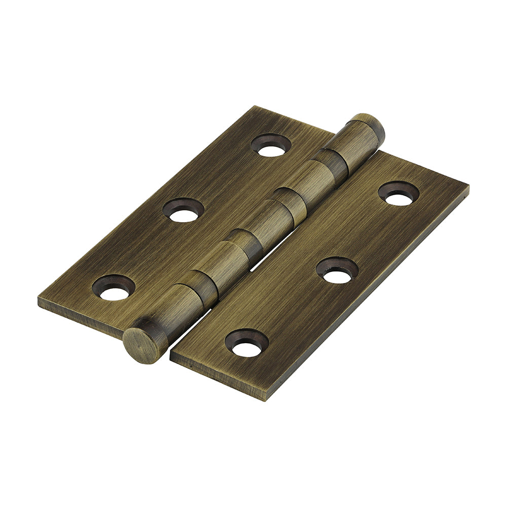 Performance Ball Race Heavy Duty Door Hinges – Solid Brass – Antique Brass