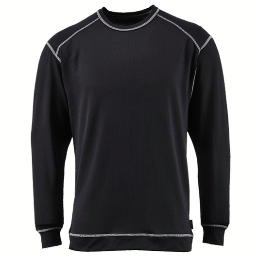Portwest B153 Base Pro Antibacterial Long Sleeve Top Black XL