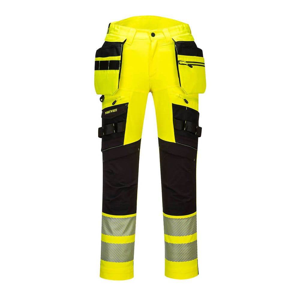 Portwest DX442 4-Way Stretch Hi-Vis Detachable Holster Pocket Trouser