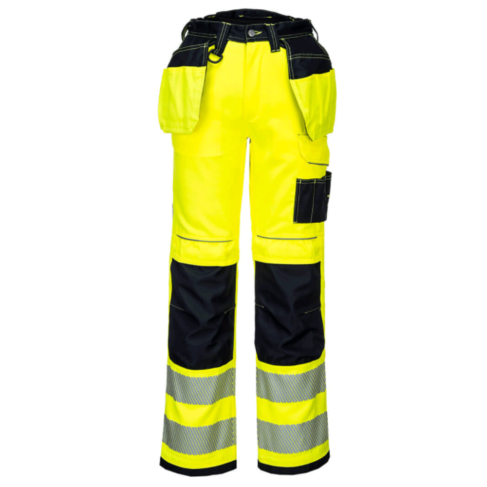 Portwest PW306 PW3 Hi-Vis Holster Pocket Kneepad Work Trousers