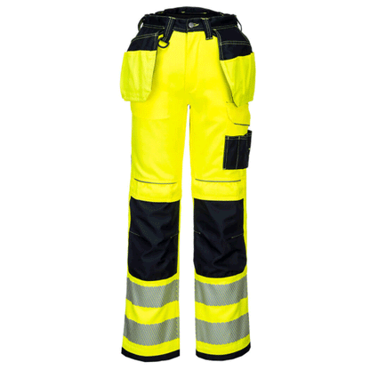 Portwest PW306 PW3 Hi-Vis Holster Pocket Kneepad Work Trousers
