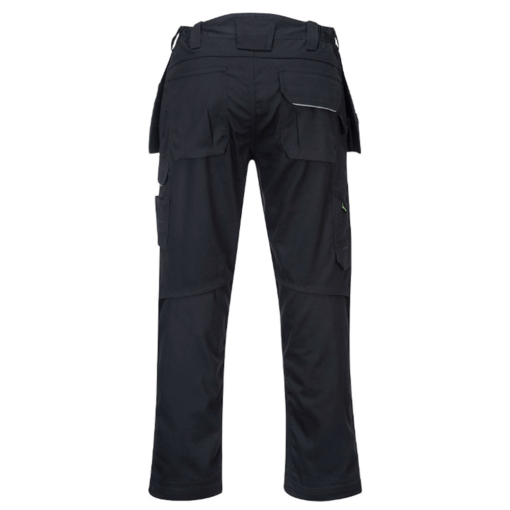 Portwest PW347 PW3 Cotton Work Holster Pocket Kneepad Work Trouser Black, 44" Waist 31" Leg