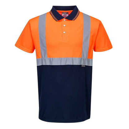 Portwest S479 Two-Tone Hi-Vis Polo Short Sleeve Work T-Shirt