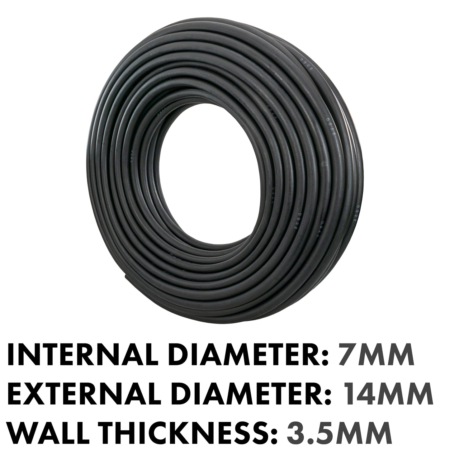 Rubber 7mm Braided Fuel, Oil Hose SAE J30 R6