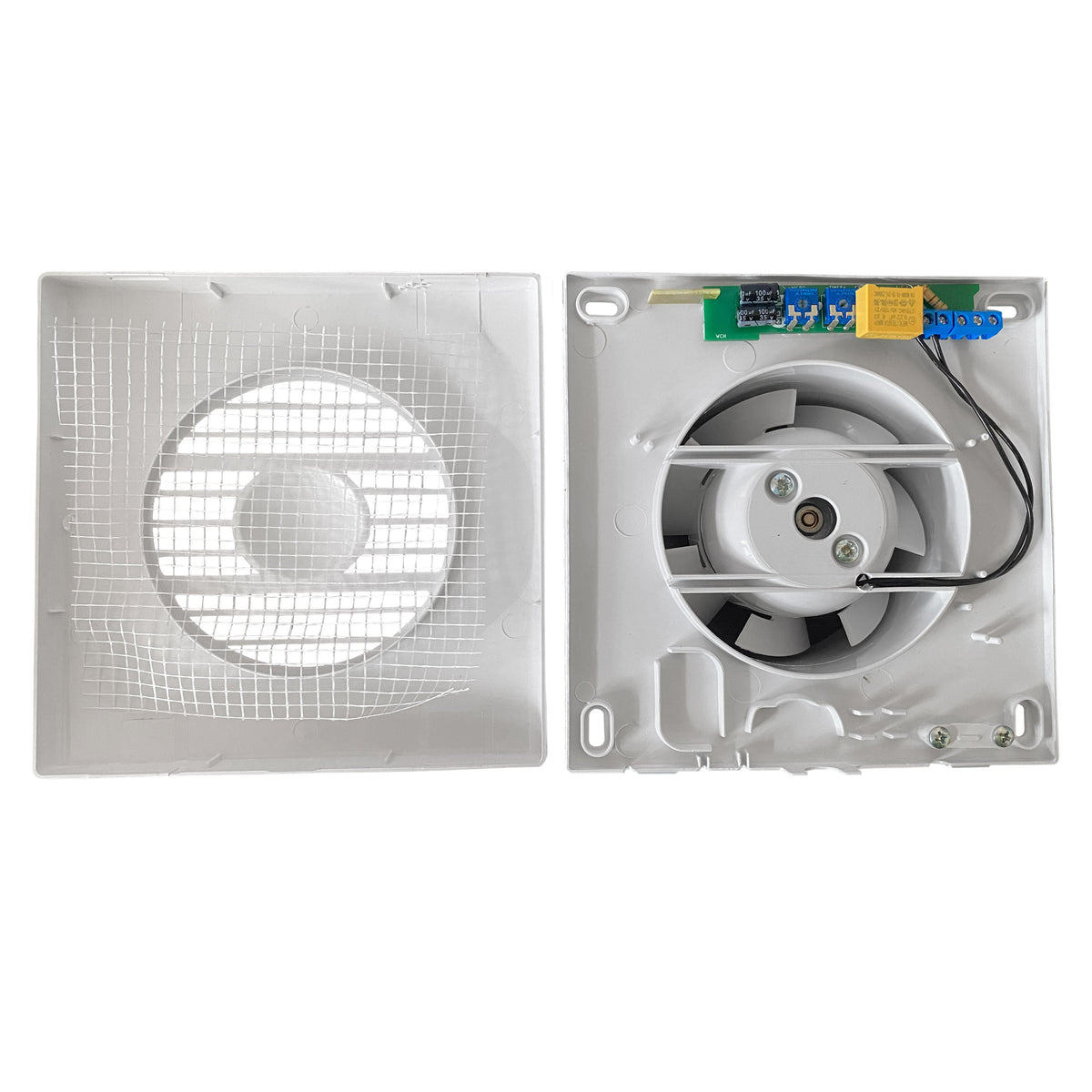 Through Wall Ventilation Kit RICO Timer and Humidistat Fan with Brown External Vent