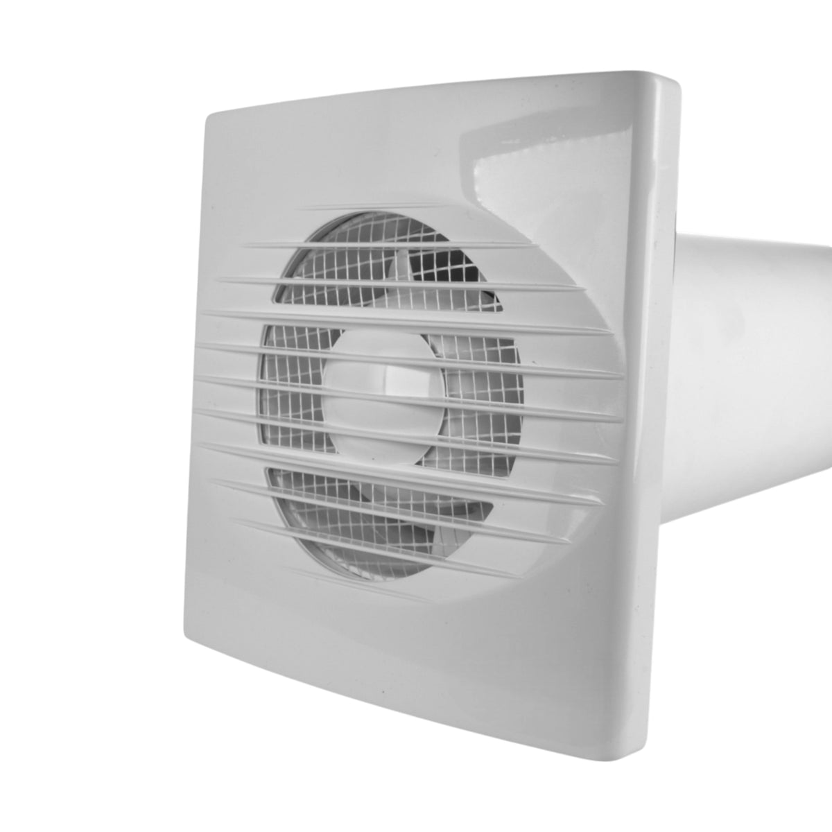 Through Wall Ventilation Kit RICO Timer Switch Fan with White External Vent