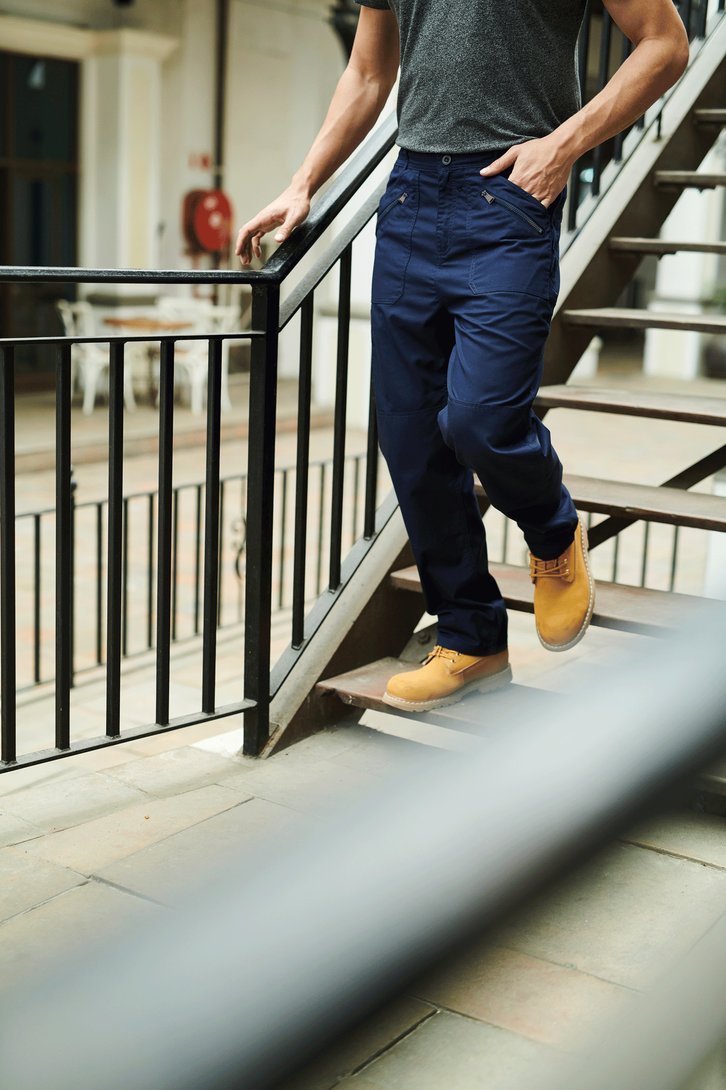 Regatta TRJ170 Multi Pocket Water-Repellent Work Trouser Navy Blue