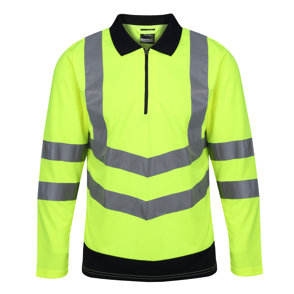 Regatta TRS192 Pro Hi-Vis Long Sleeved Polo Shirt