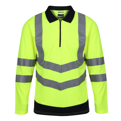 Regatta TRS192 Pro Hi-Vis Long Sleeved Polo Shirt