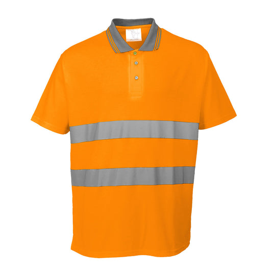 Portwest Hi-Vis Cotton Comfort Polo Shirt S/S S171
