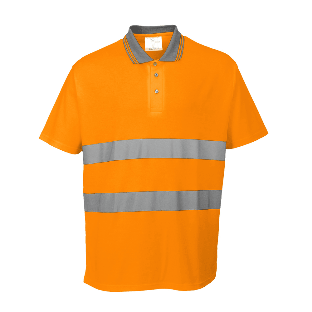 Portwest S171 Hi-Vis Cotton Comfort Breathable Polo Shirt