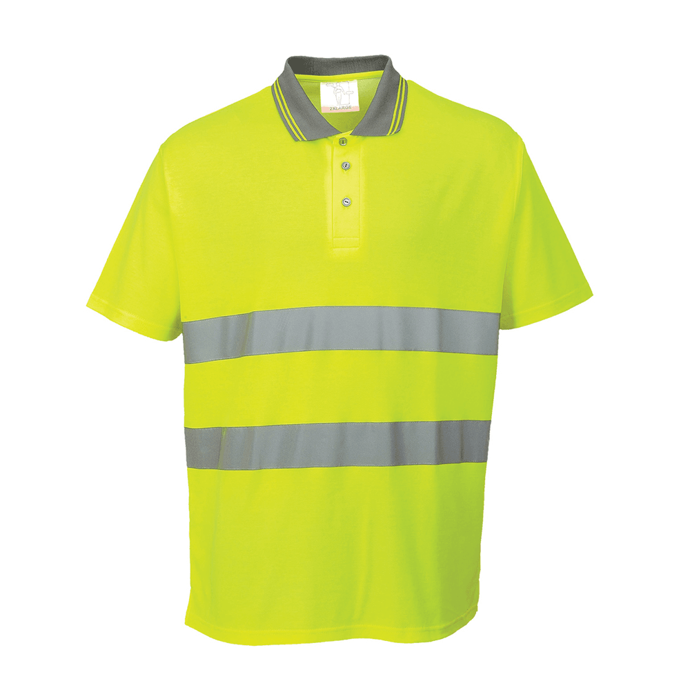 Portwest S171 Hi-Vis Cotton Comfort Breathable Polo Shirt