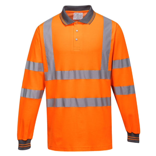 Portwest Hi-Vis Cotton Comfort Polo Shirt L/S S271