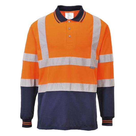 Portwest Hi-Vis Contrast Polo Shirt L/S S279