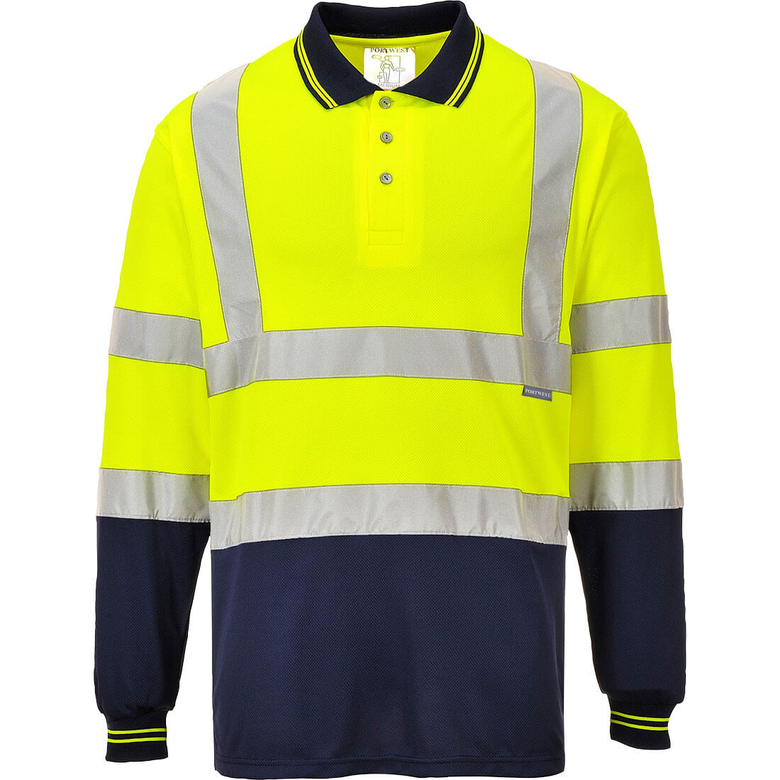 Portwest Hi-Vis Contrast Polo Shirt L/S S279
