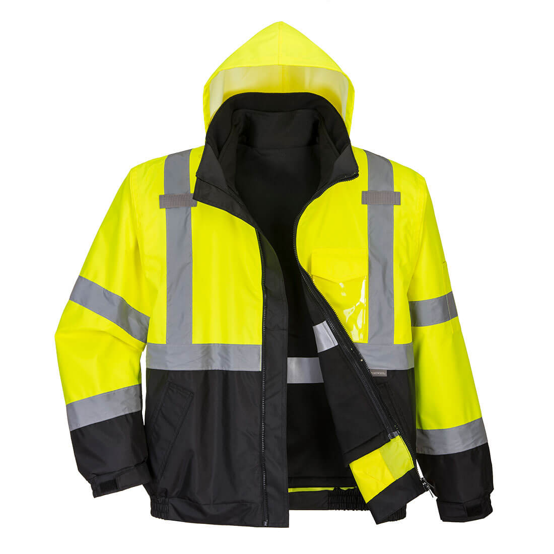 Portwest Hi-Vis 3-in-1 Contrast Premium Bomber Jacket S365