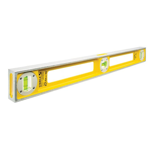 Stabila - Level - 83S Double Plumb With 3 Vials And 4-Sided Horizontal View, 0.5 mm Per Metre Accuracy For Professionals