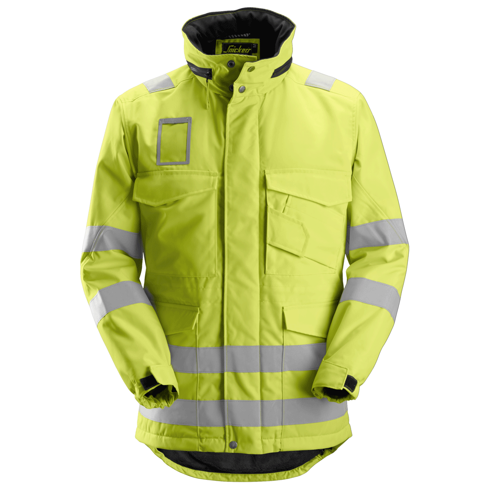 Snickers 1823 Hi-Vis Winter Lined Long Jacket, Class 3 Various Colours