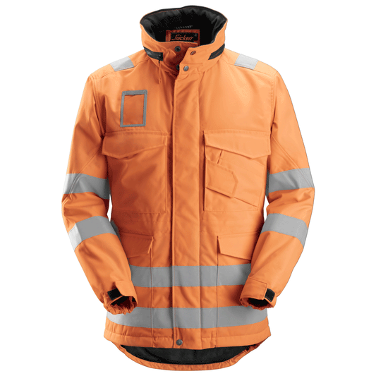 Snickers 1823 Hi-Vis Winter Lined Long Jacket, Class 3 Various Colours