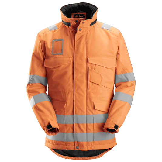 Snickers 1823 Hi-Vis Winter Lined Long Jacket, Class 3 Various Colours