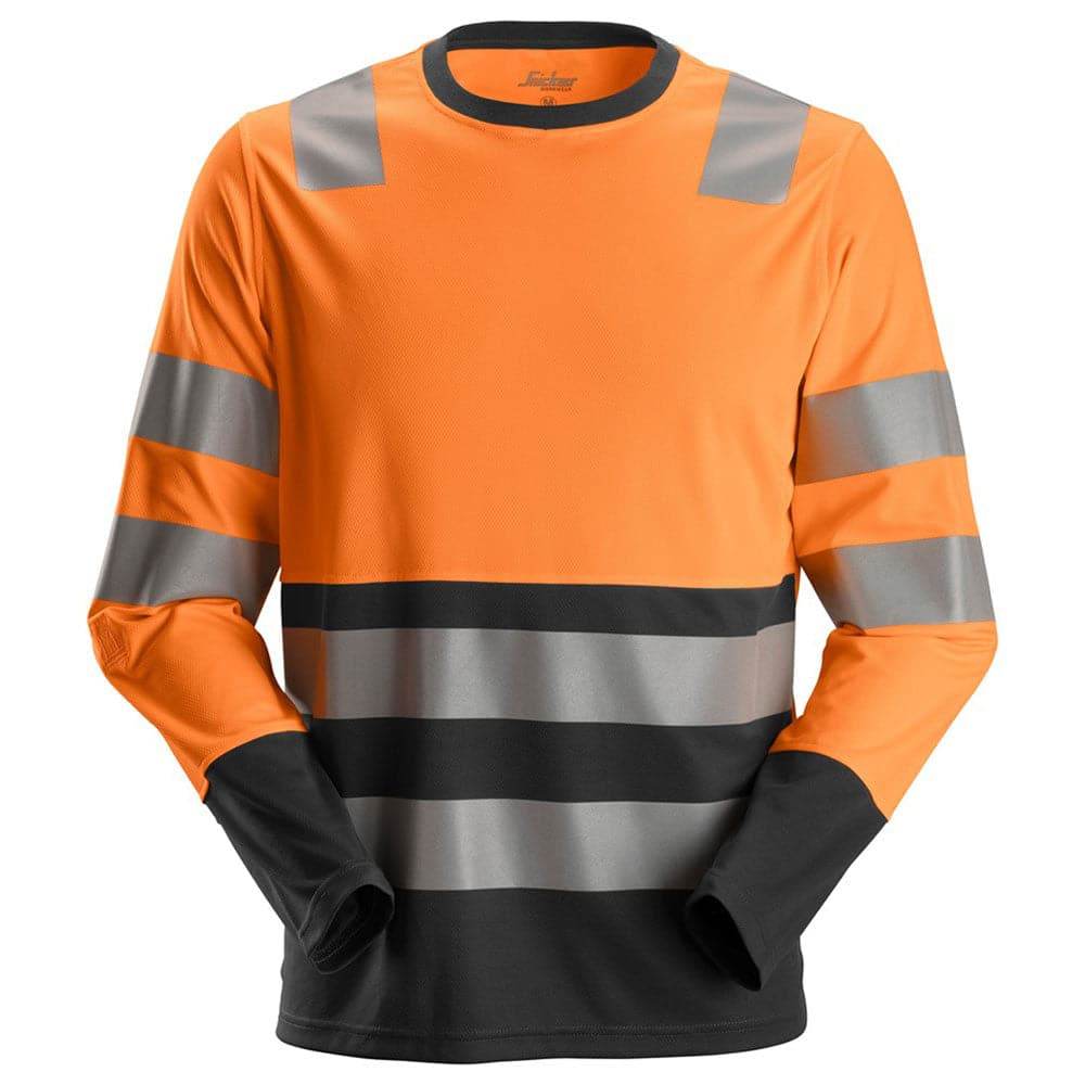 Snickers 2433 AllroundWork Hi-Vis Long Sleeve Shirt CL2 Various Colours