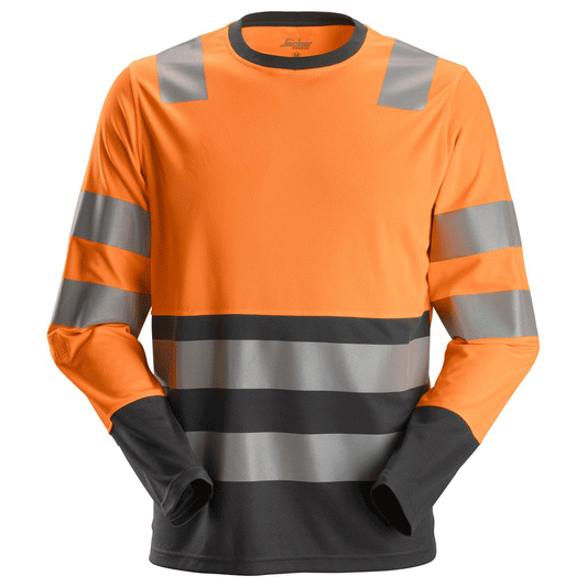 Snickers 2433 AllroundWork Hi-Vis Long Sleeve Shirt CL2 Various Colours