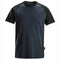 Snickers 2550 Two-Coloured Short Sleeve Cotton T-Shirt Navy/Black 2XL