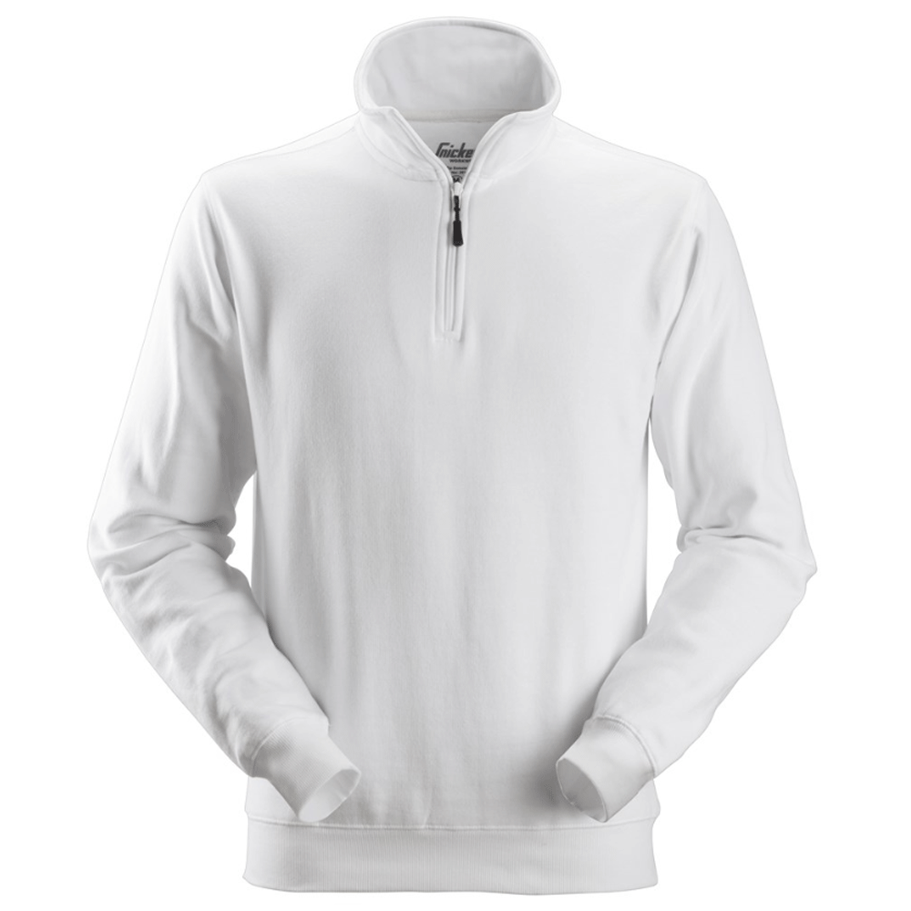 Snickers 2818 ½ Zip Work Sweatshirt White Medium
