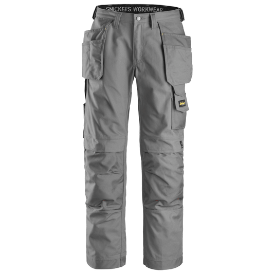 Snickers 3214 Craftsmen Holster Pocket Trousers, Canvas+ Grey, 36" Waist 30" Leg-Snickers 100