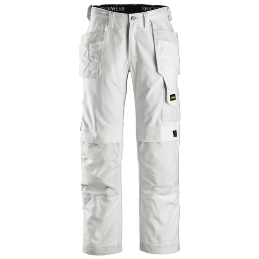 Snickers 3214 Craftsmen Holster Pocket Trousers, Canvas+ White