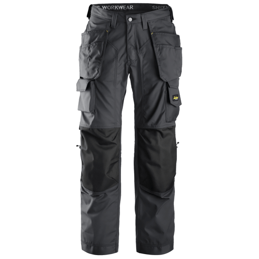 Snickers 3223 Floorlayer Holster Pocket Trousers, Rip-Stop Steel Grey/Black