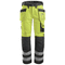 Snickers 3233 High-Vis Holster Pocket Trousers, Class 2 Yellow 33" Waist - 30" Leg - Snickers Size 92