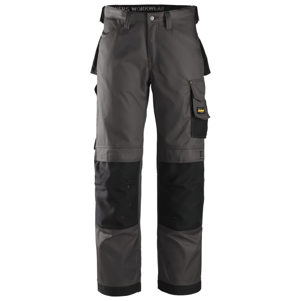 Snickers 3312 Craftsmen Trousers, DuraTwill Muted Black/Black 31" Waist 32" Leg - Snickers Size 46