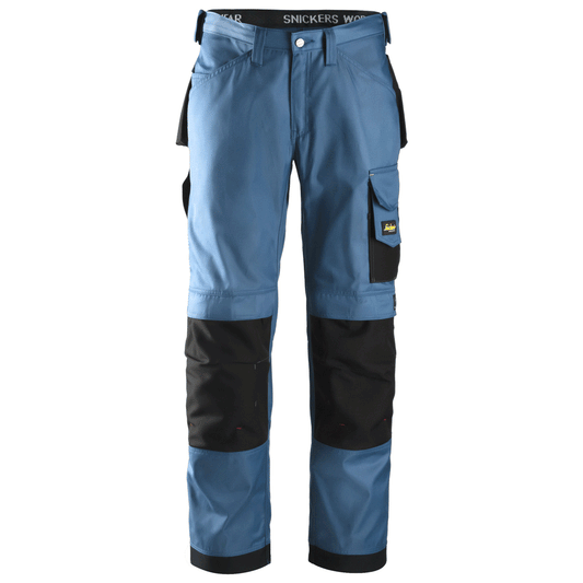 Snickers 3312 Craftsmen Trousers, DuraTwill Ocean Blue/Black