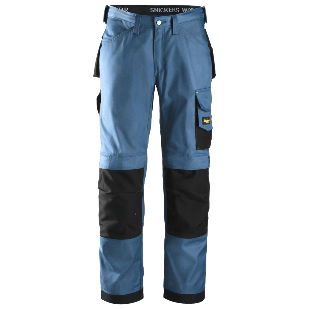 Snickers 3312 Craftsmen Trousers, DuraTwill Ocean Blue/Black, Waist 38" Leg 32"-Snickers 54